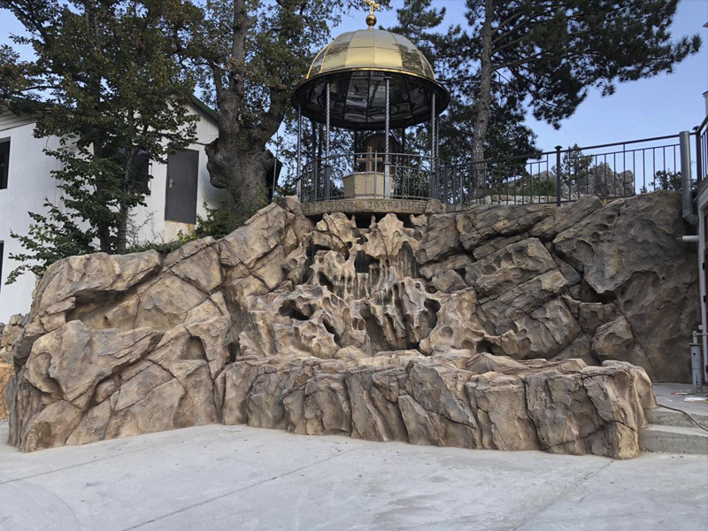 The waterfall in the сhurch of the Archangel Michael